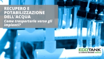 Las cisternas flexibles sirven como depósitos para almacenar agua potable en ext