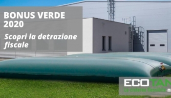  Bonus Verde 2020: Usufruisci della detrazione fiscale con le cisterne morbide